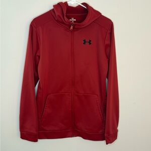 Under Armour Red Hoodie Sweatshirt Boys XL School fall EUC